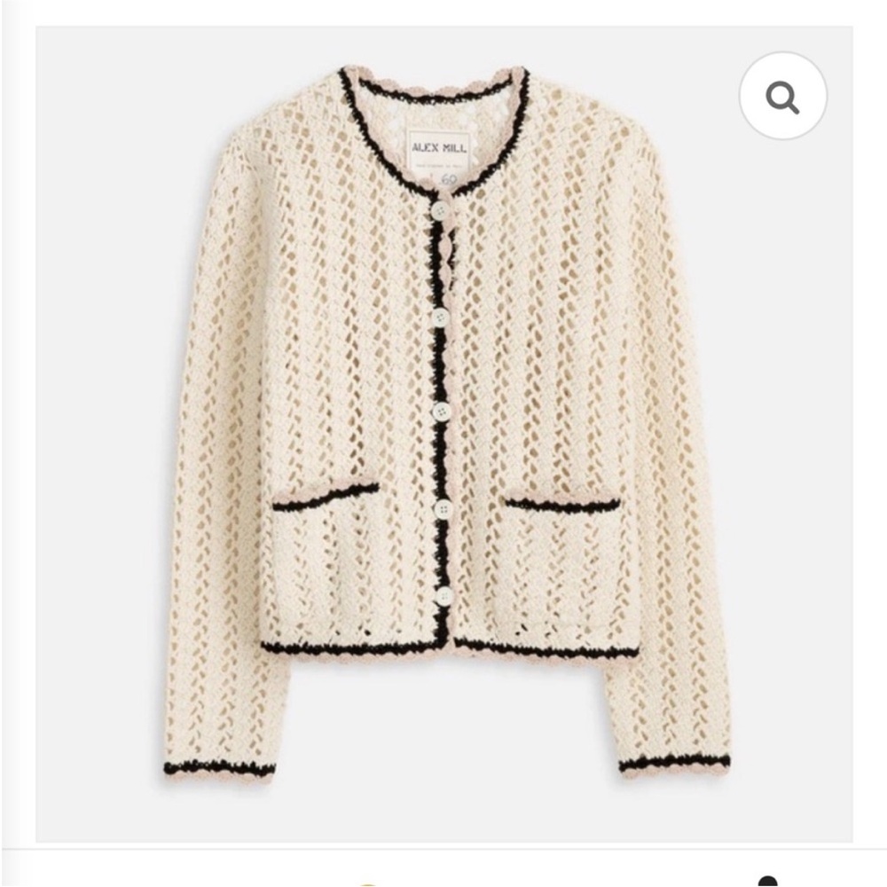 Alex Mill ella crochet cardigan